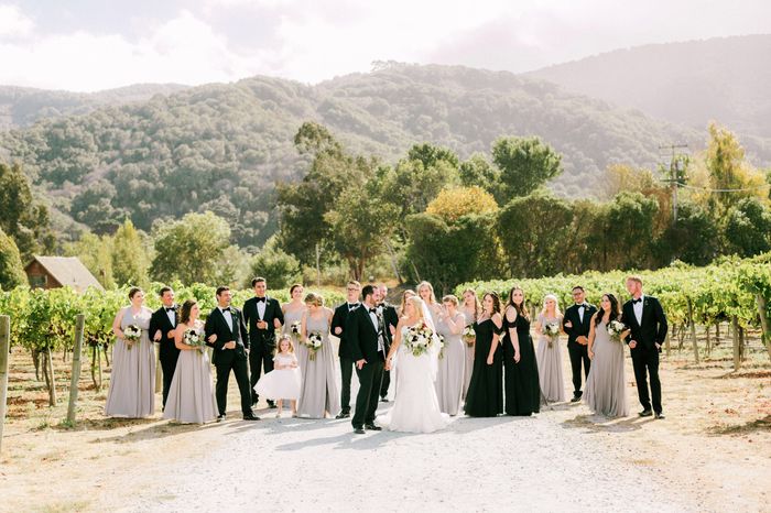 What color bridesmaids dresses? - 1