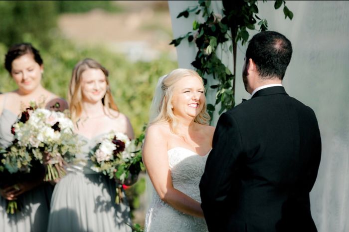 Who holds my bouquet? 1