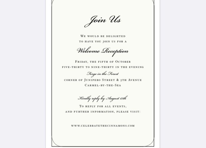 Invitations! rsvp card for online response - 1