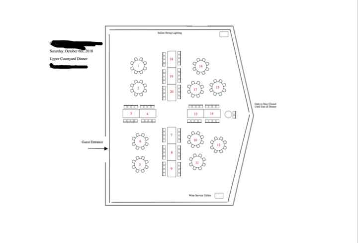 Long, rectangular reception tables - How long is too long? - 1