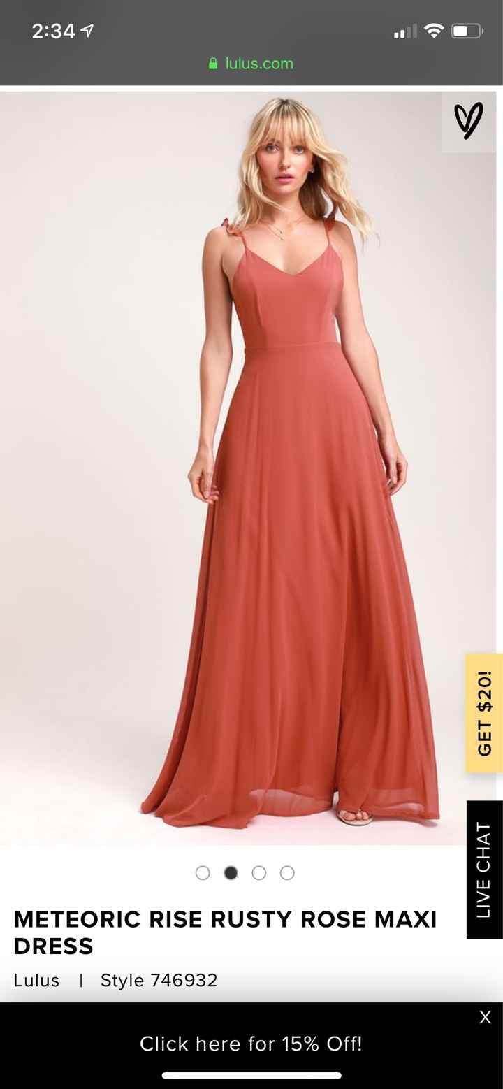 Burnt Orange Bridesmaid Dresses - 1