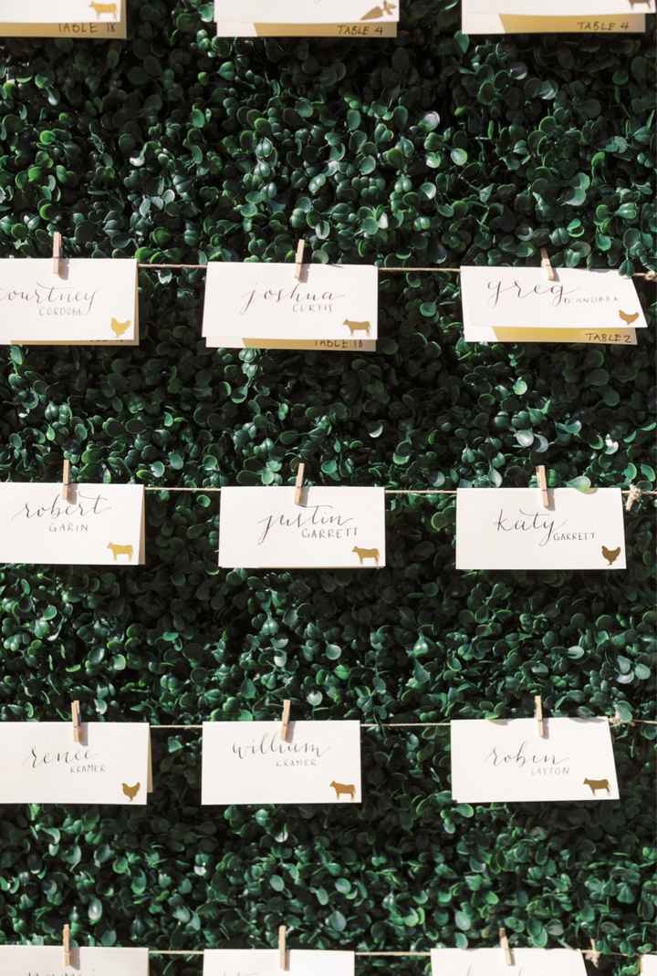 Reception Seating Chart versus Seating Cards - 1