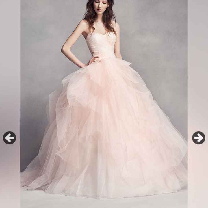 Blush wedding dress