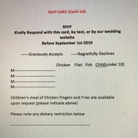 Wording and layout on rsvp - 2