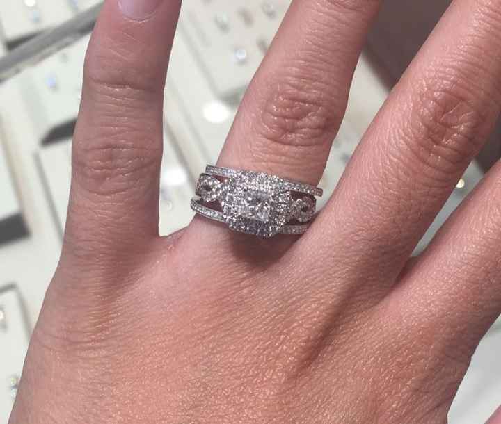 Does anyone have a twisted band diamond engagement ring? And what kind of wedding band did you get?