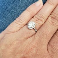 Custom made antique style oval engagement ring