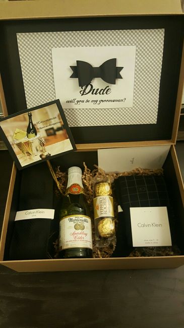 DIY bridesmaid/groomsmen boxes are done!