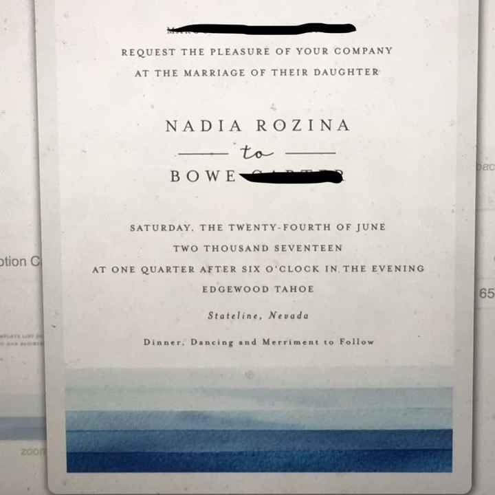 Show me your wedding invitations!