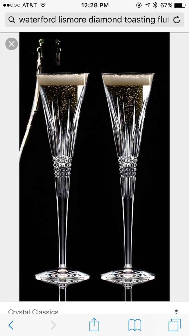 Let's see everyone's champagne flutes!