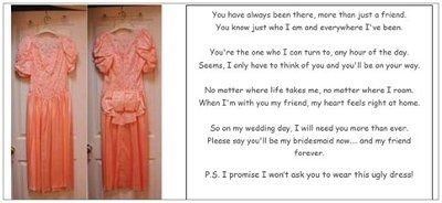 Asking friends to be bridesmaids...