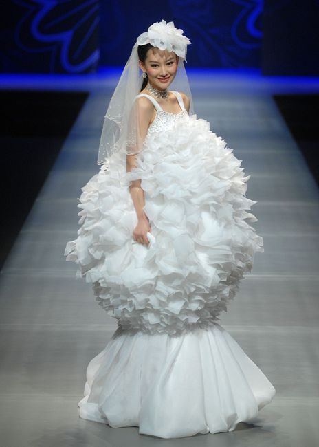 I came across this gem of a wedding dress today....