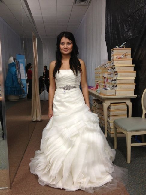 MY DRESS FITTING.  WHAT DO YOU THINK? :)