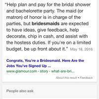 Tell Bridesmaids cost of being a bridesmaid?