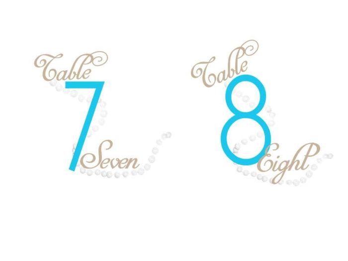 I Finished My Table Number Designs!!! (PICs)