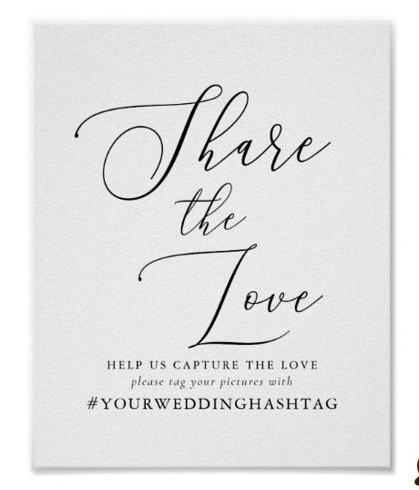 Where does your wedding hashtag go? 1