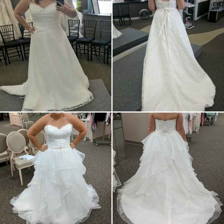 Just started dress shopping - 2 styles?