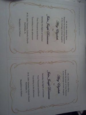 Redone invite ... and redone centerpieces