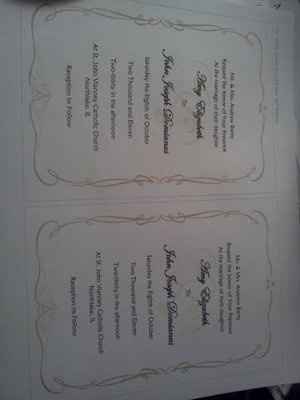 Redone invite ... and redone centerpieces