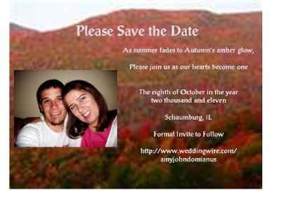 I Finally Got my Save the Date, formatted the way I wanted it to be ...