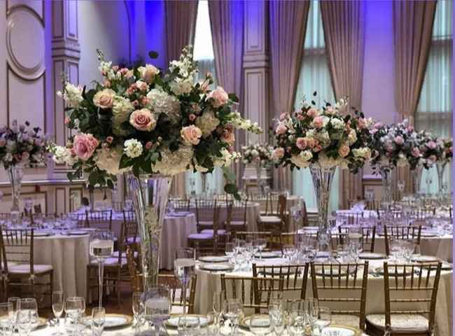 Centerpieces provided by  Dahlia Floral & Events 