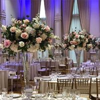 Centerpieces provided by  Dahlia Floral & Events 