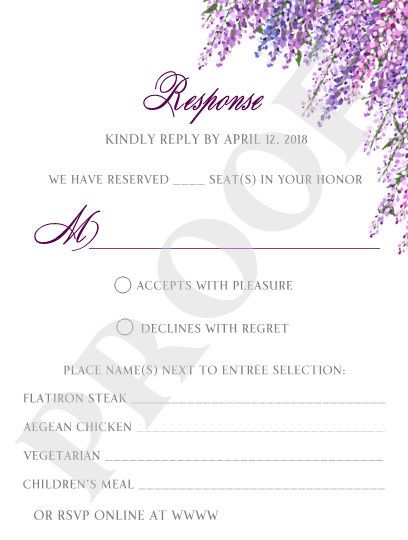 Feedback on RSVP Card