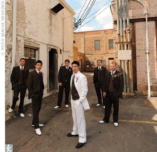 Opinion! FH wants white tux, all BM and GM's wearing black