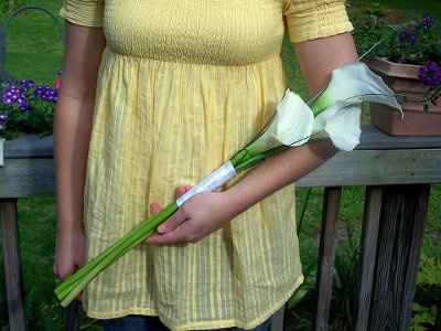 DIY calla lily arm bouquet *pic*