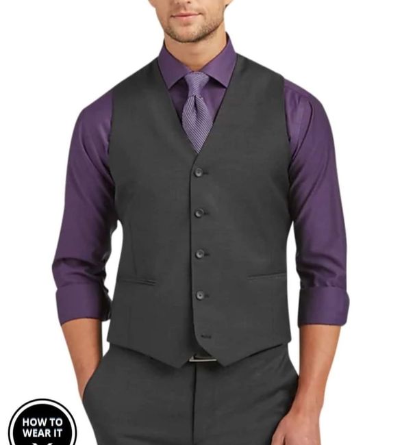 Groom attire with bride wear black and cream dress? 3