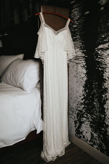 Drape sleeve dress - 1