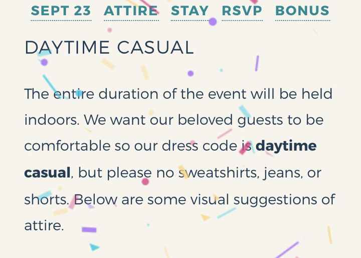 Wedding Dress Code? - 1