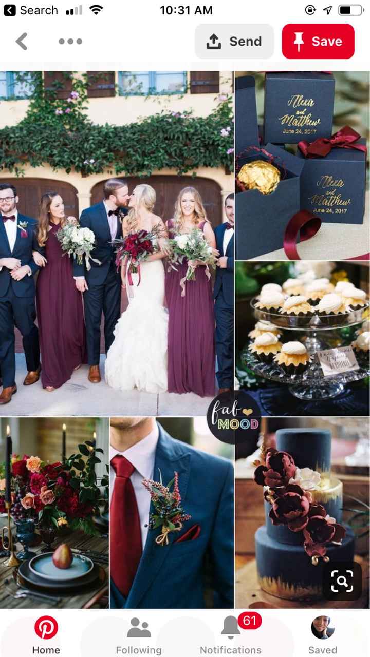 Navy and burgundy - 1