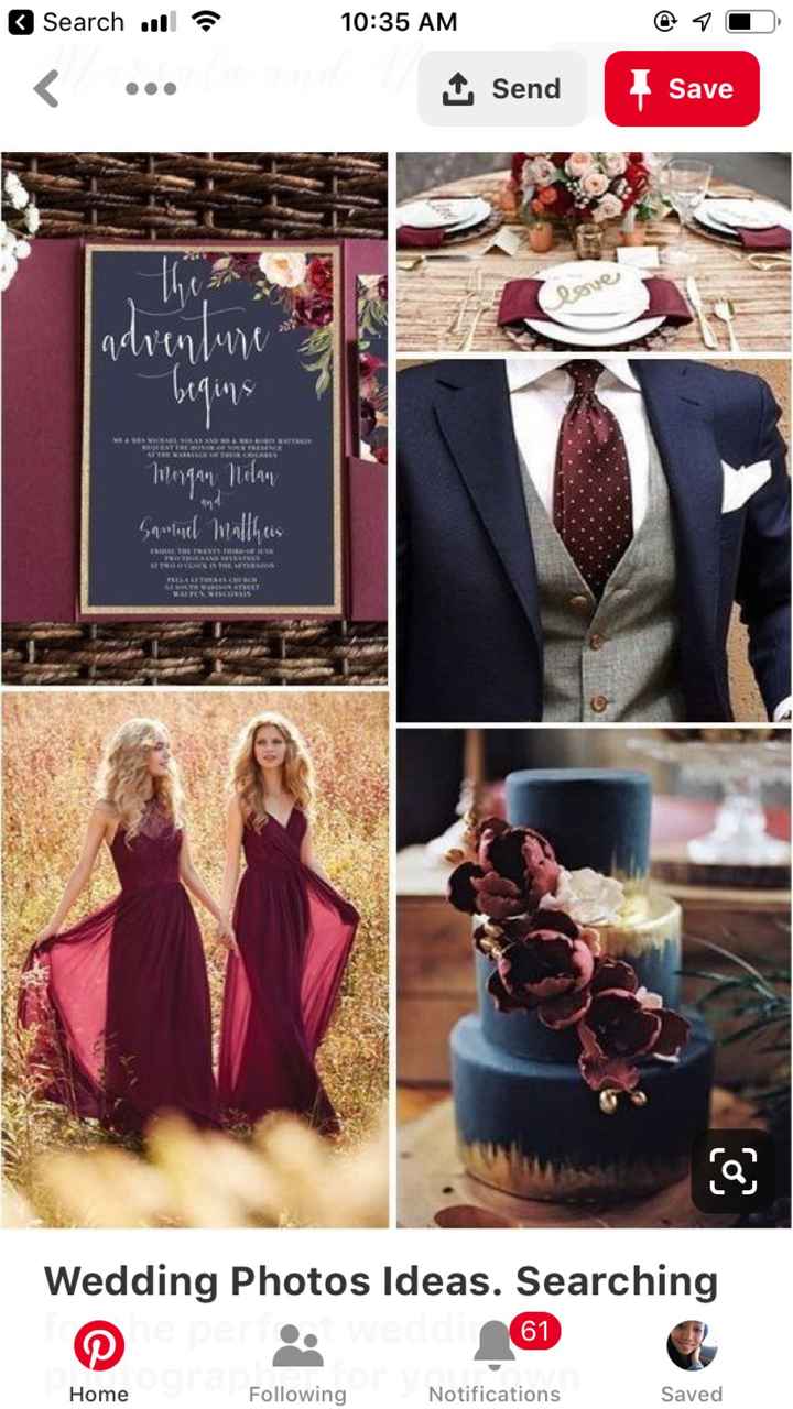 Navy and burgundy - 5