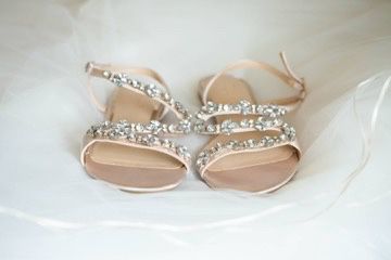 Any colorful or unique shoes you wore under your wedding dress? 9