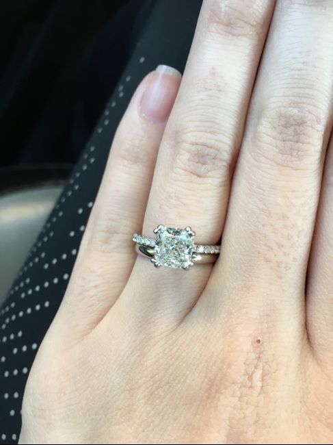 For those of you with solitaire cut stones, what style of wedding band do you have?! - 1
