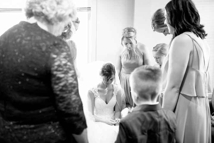 Praying before the ceremony