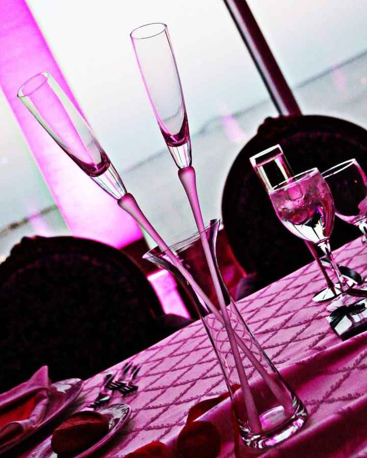 Toasting Flutes and cake servers and Guestbook show me yours
