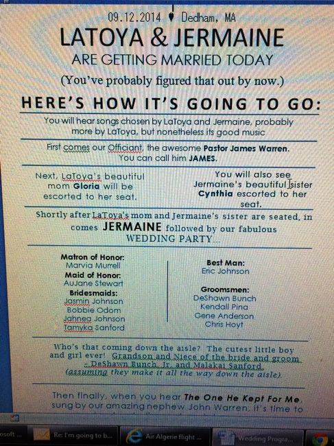 wedding programs DIY