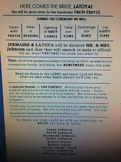 wedding programs DIY