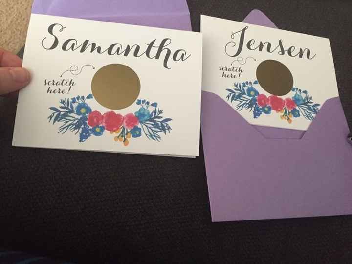 Showing off the adorable cards for our flower girls!