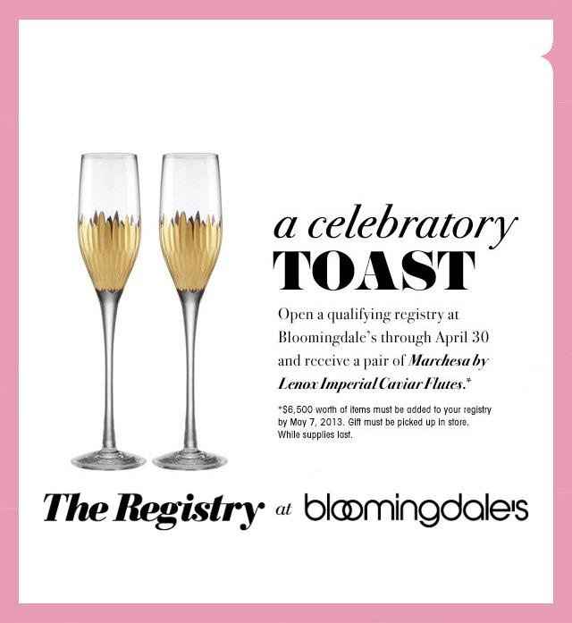 FREE wedding flutes from Bloomies!