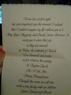 Show me your.....invitations please!