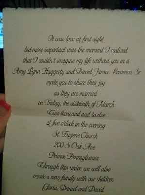 Show me your.....invitations please!