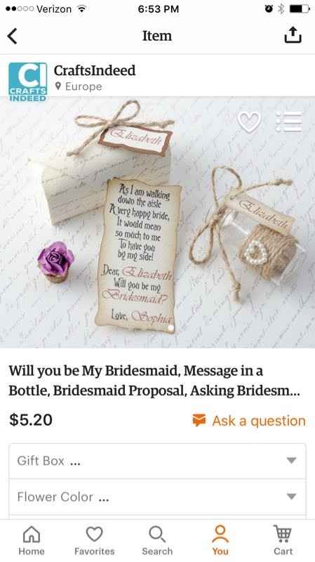 Will you be my bridesmaid ideas!