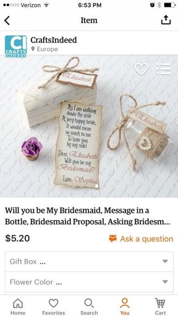 Will you be my bridesmaid ideas!