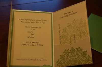 Ordered our wedding bands and got our invites today =) (pics)