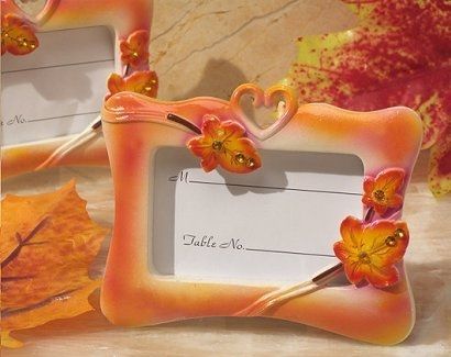 Fall wedding ideas! Place card holders!
