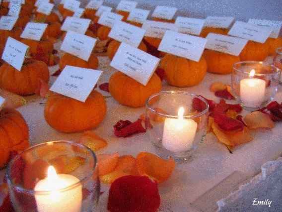 Fall wedding ideas! Place card holders!