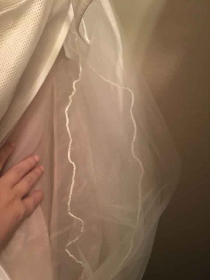 How to straighten pencil edge veil? - 1