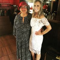 My mom flew in from CA - LOVE this dress!